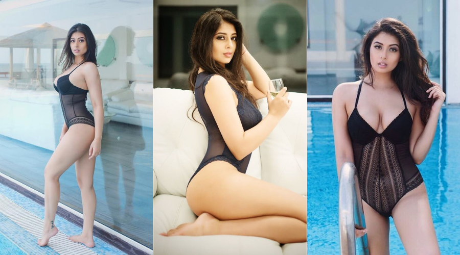 Sameea Bangera in Blue Dress