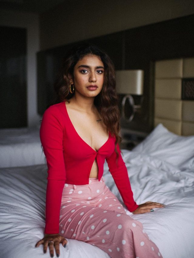 priya prakash red dress