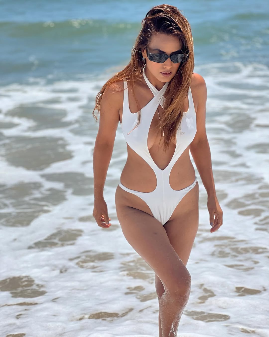 Nia Sharma at the beach