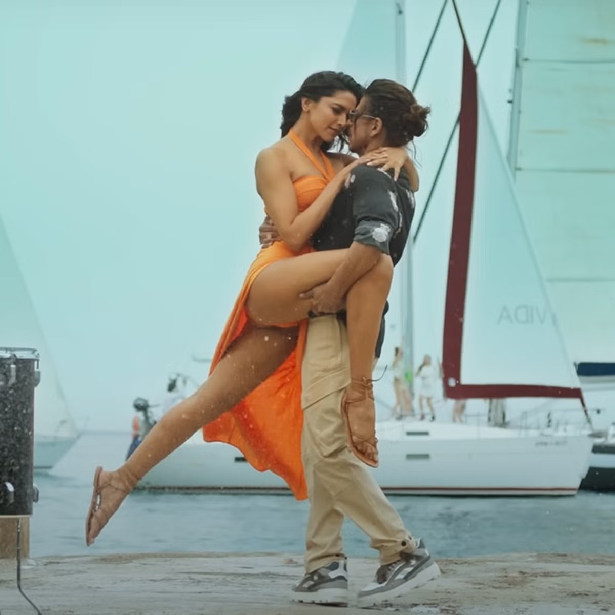 deepika padukone orange bikini